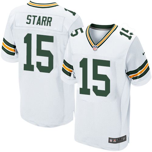 Men Green Bay Packers #15 Bart Starr Nike White Retired Player Game NFL Jersey